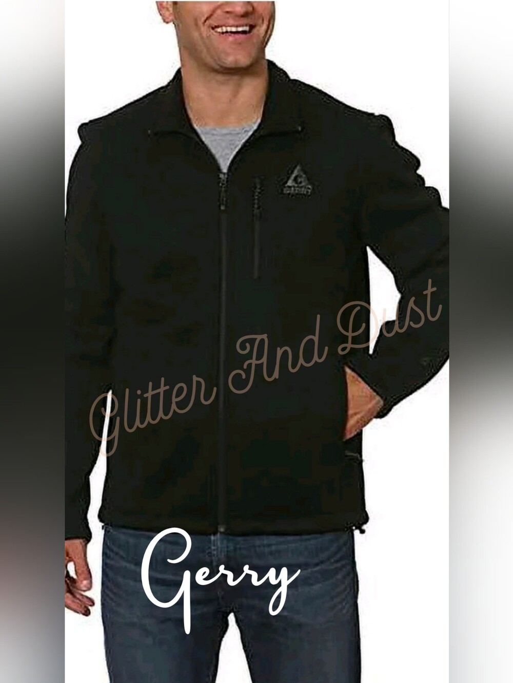 Gerry Rib-Knit Black Jacket